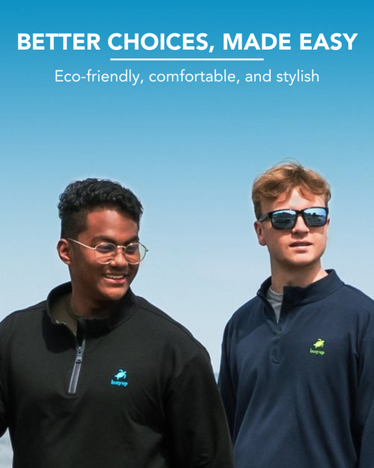 Men’s Bamboo Performance Pullover Quarter-Zip, Navy