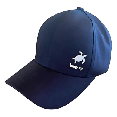 Buoy Up Recycled Adjustable Cotton Baseball Cap - Structured, Machine Washable Regular Fit Plain Baseball Hat with Buckle Closure - Sustainable Casual Fashion Sports Hat for Men & Women(Navy Blue)