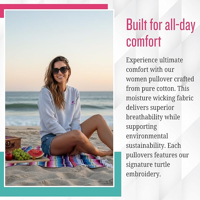 Heather Grey Pullover Women’s Sweatshirt Organic Cotton 80% Polyester 20%