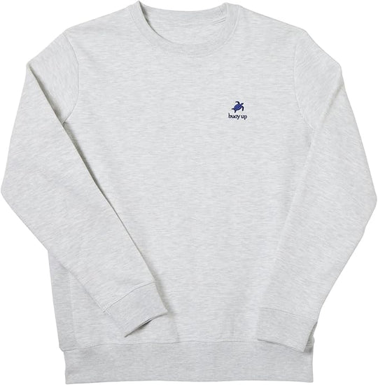 Heather Grey Pullover Men’s Sweatshirt Organic Cotton 80% Polyester 20%