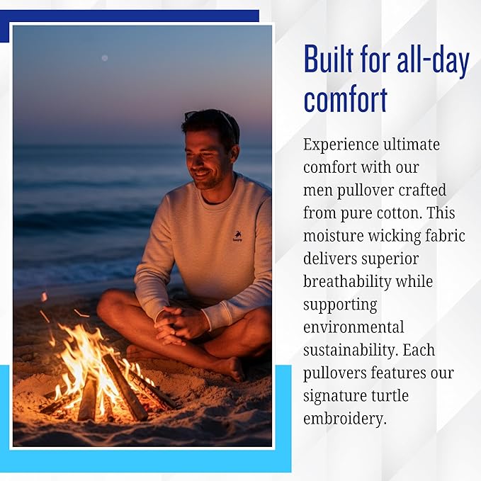 Heather Grey Pullover Men’s Sweatshirt Organic Cotton 80% Polyester 20%