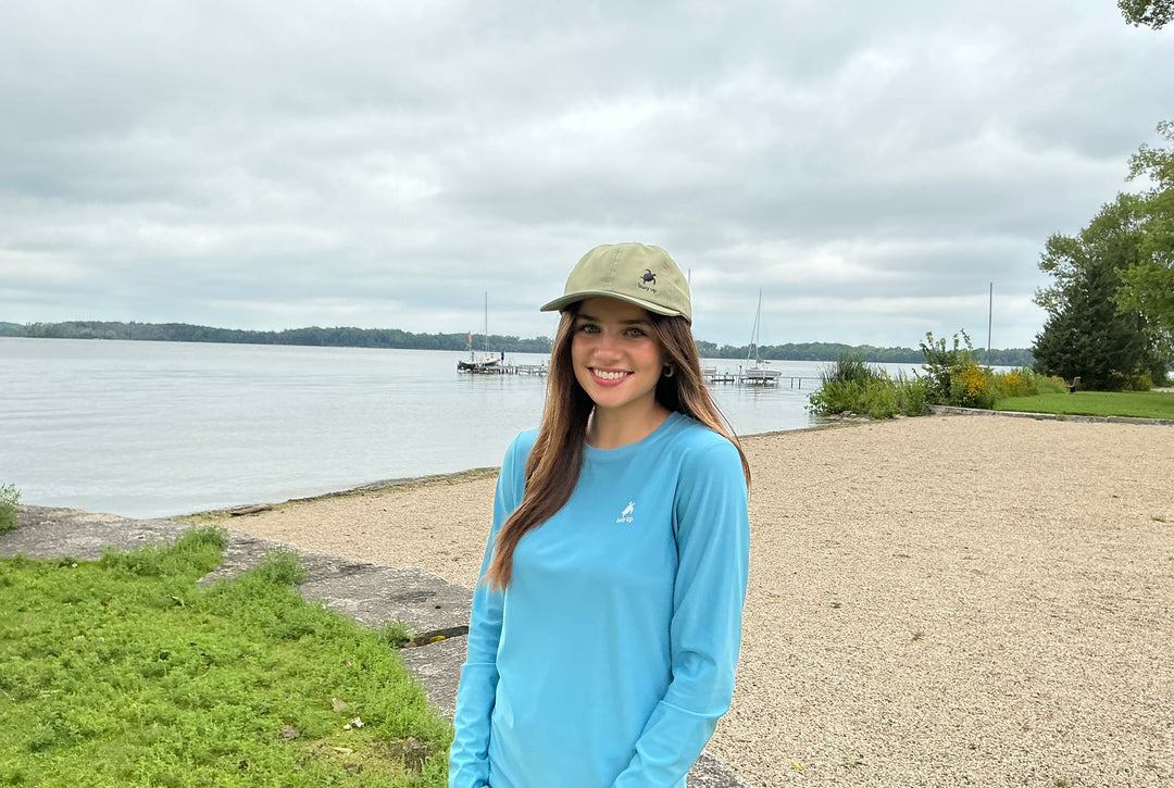 Women’s Buoy Up Recycled Long Sleeve UPF t-Shirt, Cactus Blue