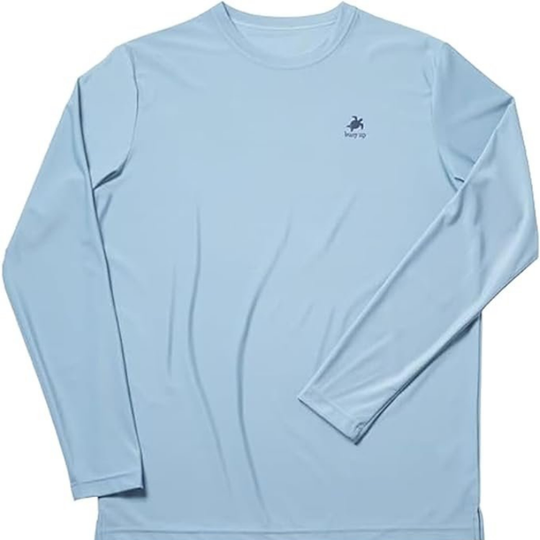 Men's Buoy Up Recycled Poly Cactus Blue Long Sleeve t-Shirt