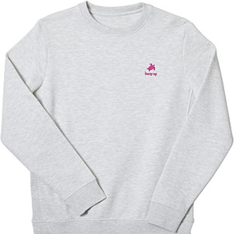 Heather Grey Pullover Women’s Sweatshirt Organic Cotton 80% Polyester 20%