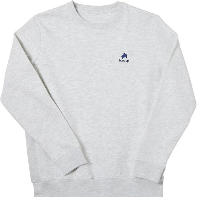 Heather Grey Pullover Men’s Sweatshirt Organic Cotton 80% Polyester 20%