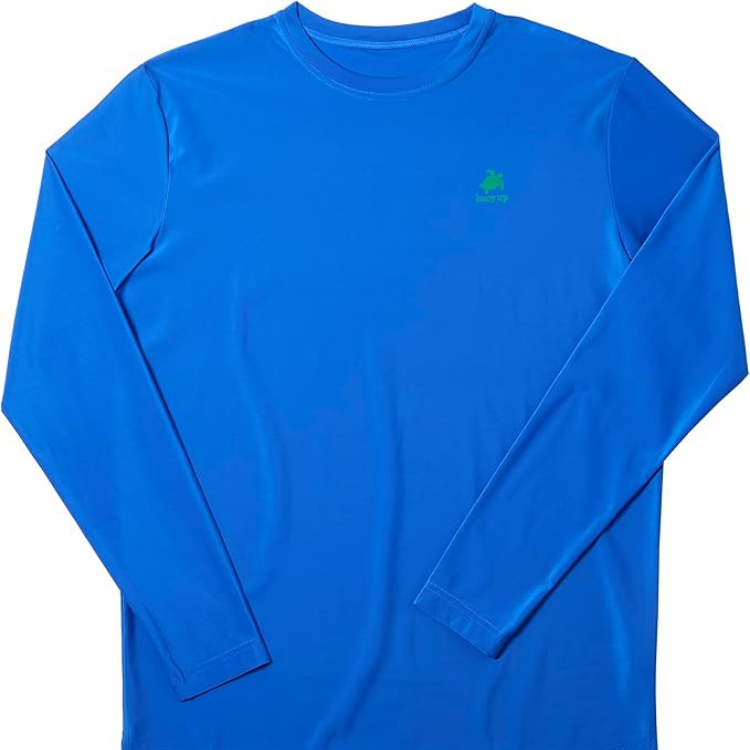 Men's Long Sleeve T-Shirt, Athletic Performance Moisture Wicking Workout and Everyday Comfort Wear T-Shirt, Eco-Friendly Recycled Polyester - UPF 50+ Protection, Royal Blue