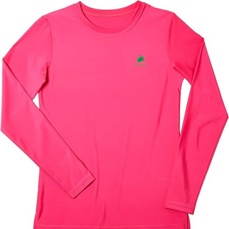 Women's Long Sleeve T-Shirt, Athletic Performance Moisture Wicking Workout and Casual Top, Eco-Friendly Recycled Polyester - UPF 50+ Protection , Wild Strawberry