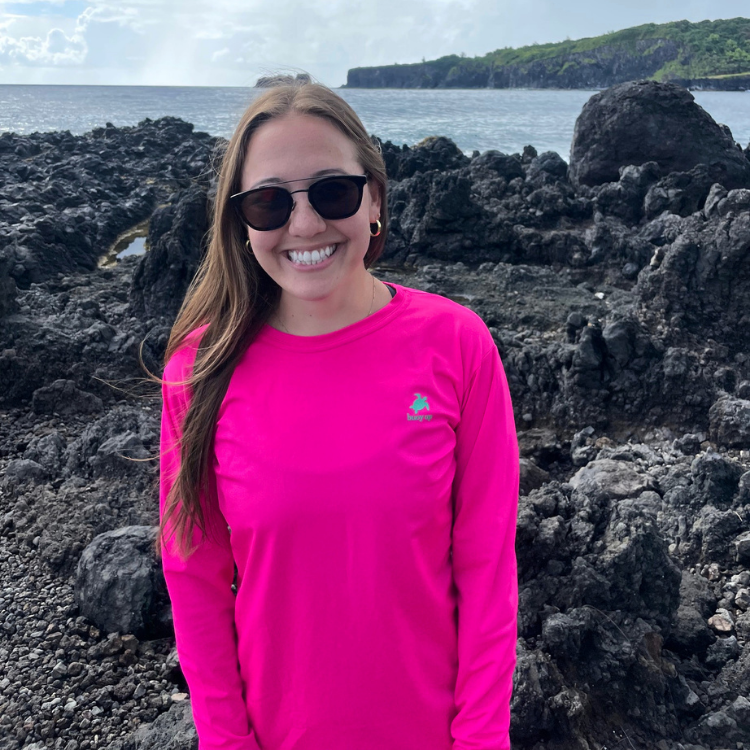Women's Long Sleeve T-Shirt, Athletic Performance Moisture Wicking Workout and Casual Top, Eco-Friendly Recycled Polyester - UPF 50+ Protection , Wild Strawberry