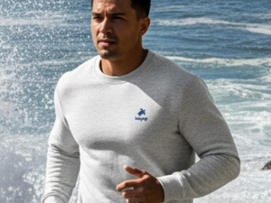 Heather Grey Pullover Men’s Sweatshirt Organic Cotton 80% Polyester 20%