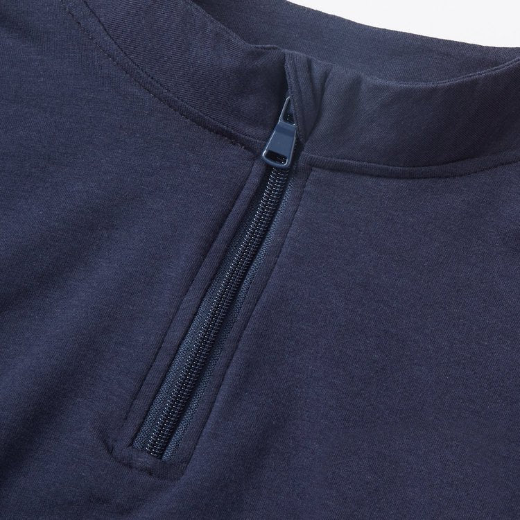 Men’s Bamboo Performance Pullover Quarter-Zip, Navy